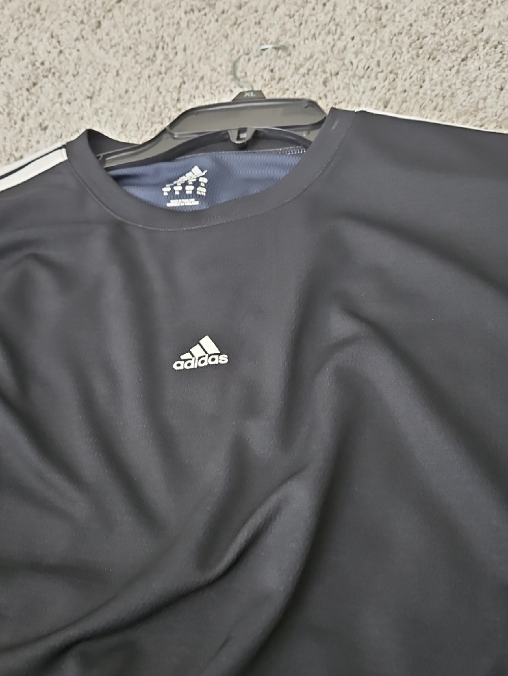 Adidas Black Athletic Top with White Logo